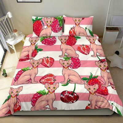 Sphynx Beige Cotton Bed Sheets Spread Comforter Duvet Cover Bedding Sets