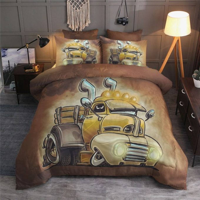 Truck Cotton Bed Sheets Spread Comforter Duvet Cover Bedding Sets