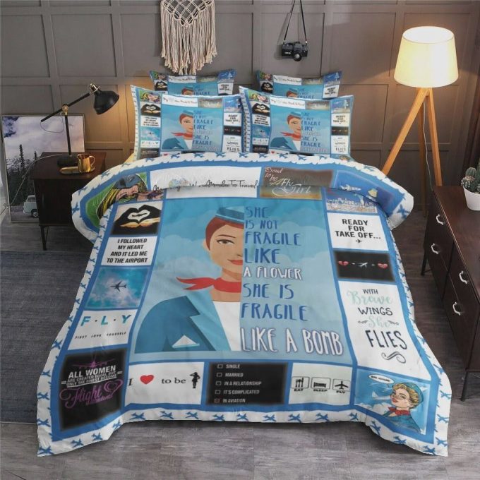 She Is Not Fragile Like A Flower She Is Fragile Like A Bomb Cotton Bed Sheets Spread Comforter Duvet Cover Bedding Sets