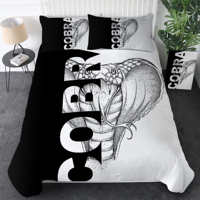 Sketch Cobra Cotton Bed Sheets Spread Comforter Duvet Cover Bedding Sets