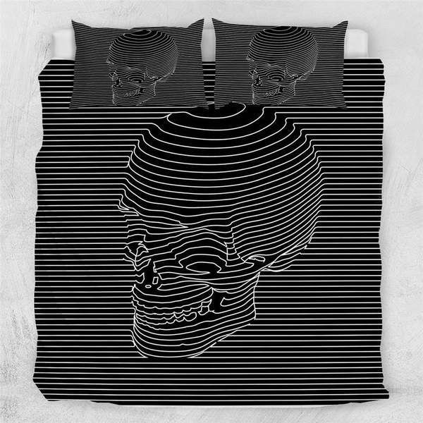Stripes Skull Gothic Cotton Bed Sheets Spread Comforter Duvet Cover Bedding Sets Stripes Skull Gothic Cotton Bed Sheets Spread Comforter Duvet Cover Bedding Sets