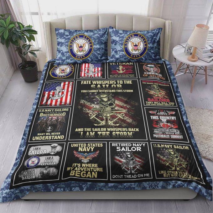 US Navy Sailor Like Other Veterans But Cooler Cotton Bed Sheets Spread Comforter Duvet Cover Bedding Sets