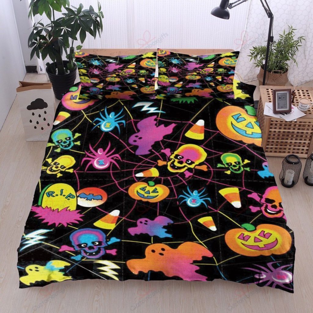 Skull And Halloween Bedding Set Duvet Cover  Pillow Cases