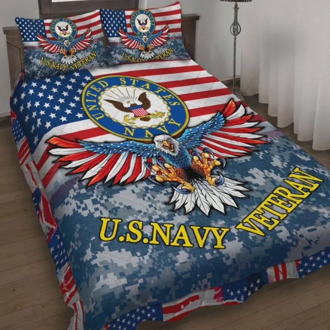 US Navy Veteran Cotton Bed Sheets Spread Comforter Duvet Cover Bedding Sets