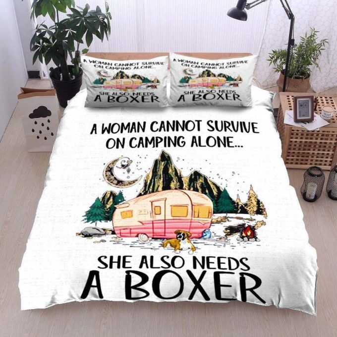 She Also Needs A Boxer Cotton Bed Sheets Spread Comforter Duvet Cover Bedding Sets