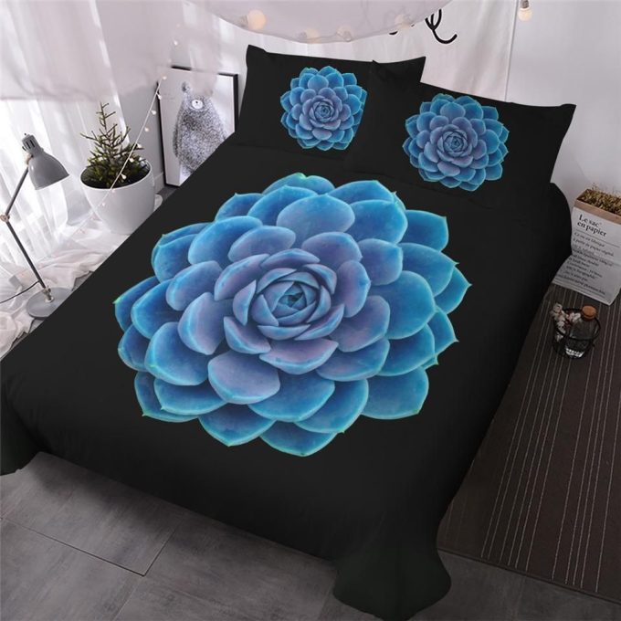 Succulent Cotton Bed Sheets Spread Comforter Duvet Cover Bedding Sets