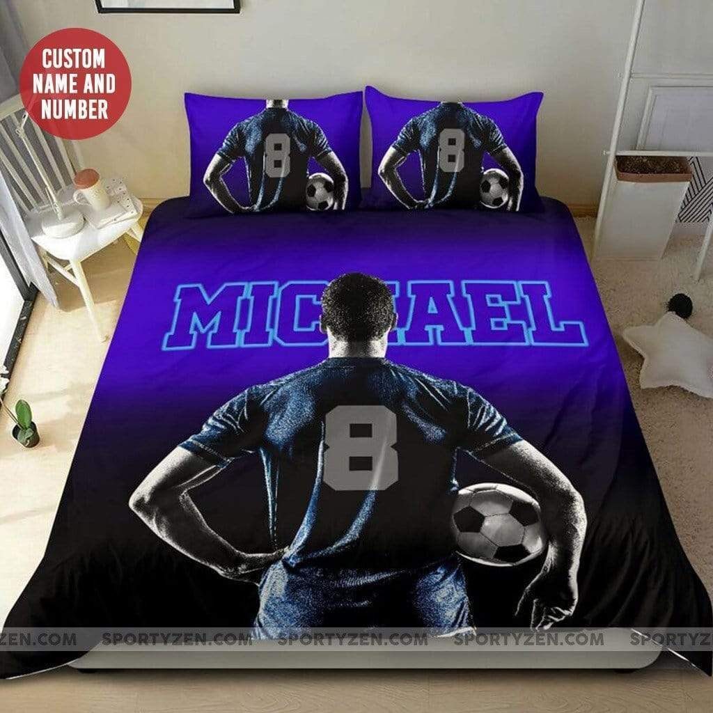 Soccer Player Custom Duvet Cover Bedding Set Soccer Player Custom Duvet Cover Bedding Set