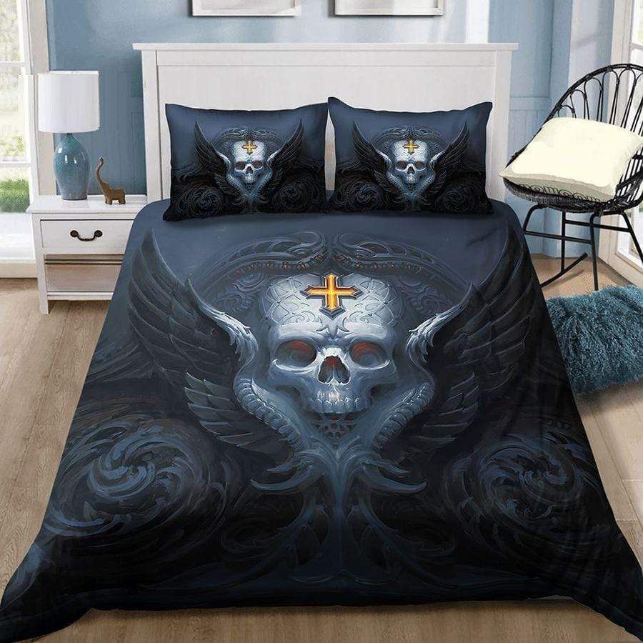 Skull 3d Cross Dark Angel Duvet Cover Bedding Set Skull 3d Cross Dark Angel Duvet Cover Bedding Set