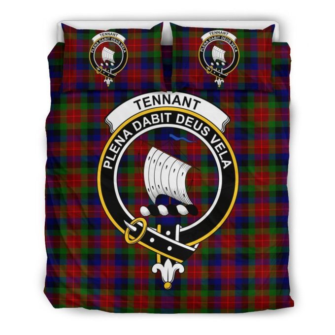 Tennant Clan Badge Tartan Cotton Bed Sheets Spread Comforter Duvet Cover Bedding Sets