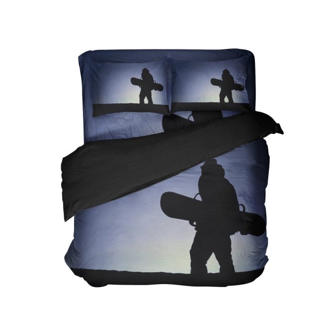 Snowboard Cotton Bed Sheets Spread Comforter Duvet Cover Bedding Sets