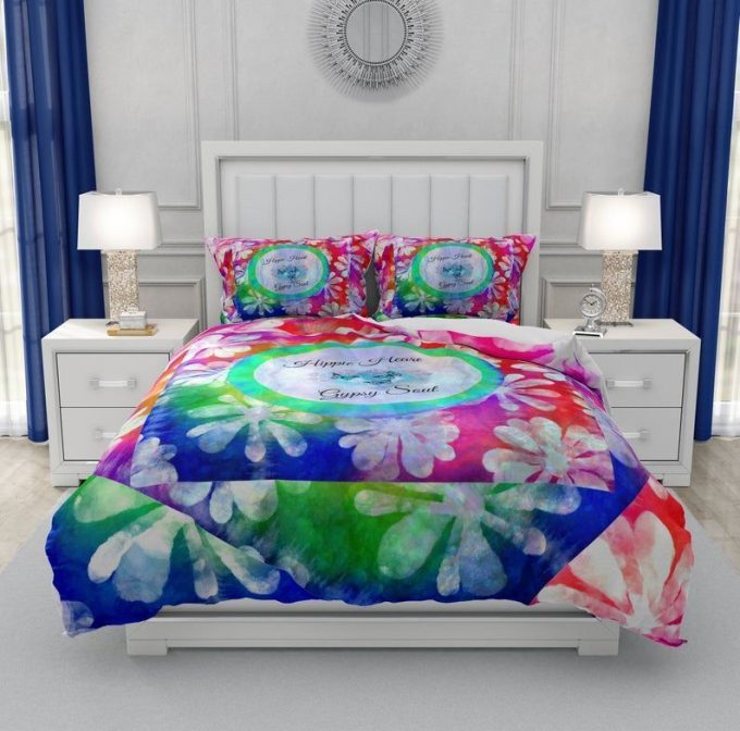 Tie Dye Cotton Bed Sheets Spread Comforter Duvet Cover Bedding Sets