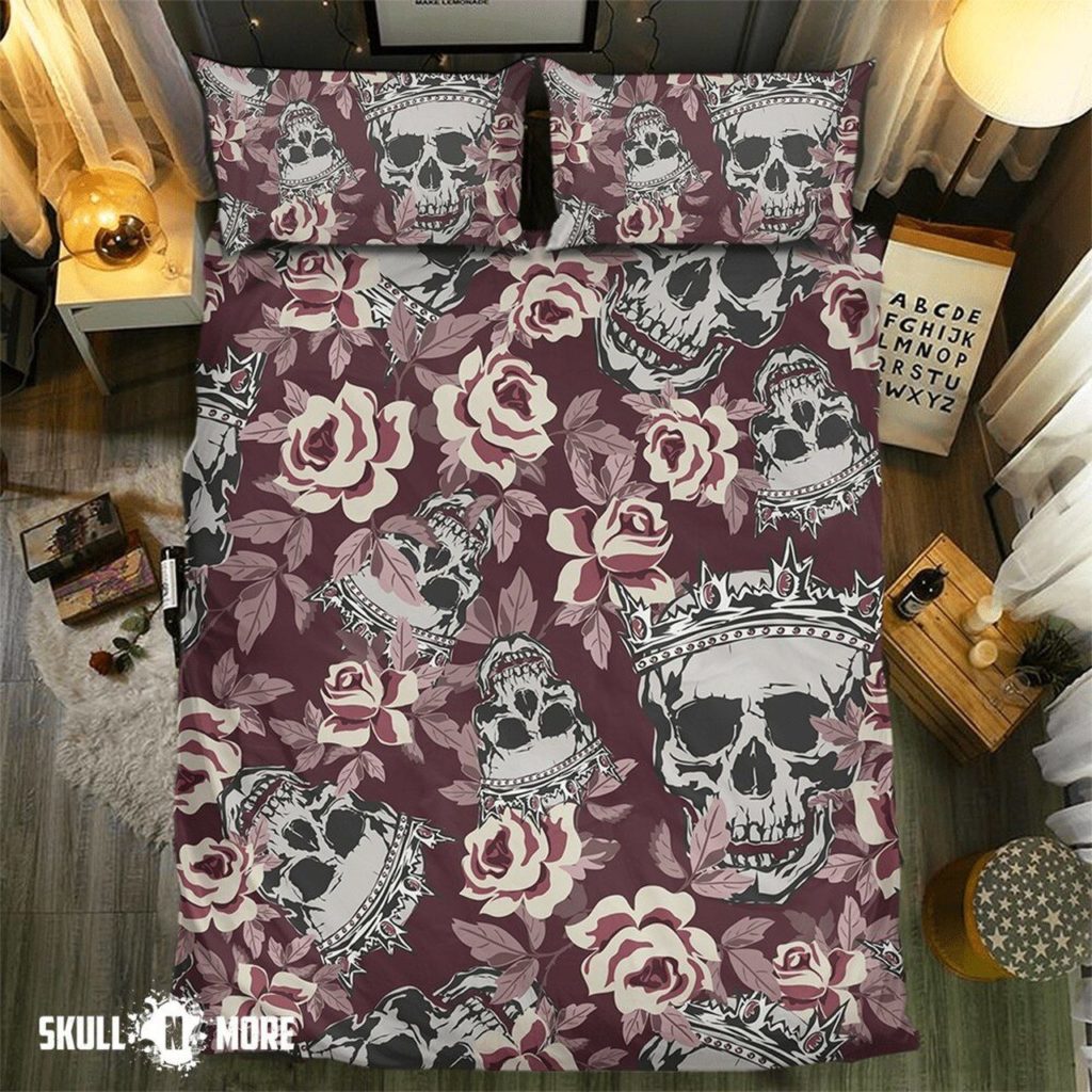 Snm – Skull King Roses Pattern Skull Collection Bedding Set Duvet Cover Pillow Cases Snm – Skull King Roses Pattern Skull Collection Bedding Set Duvet Cover Pillow Cases