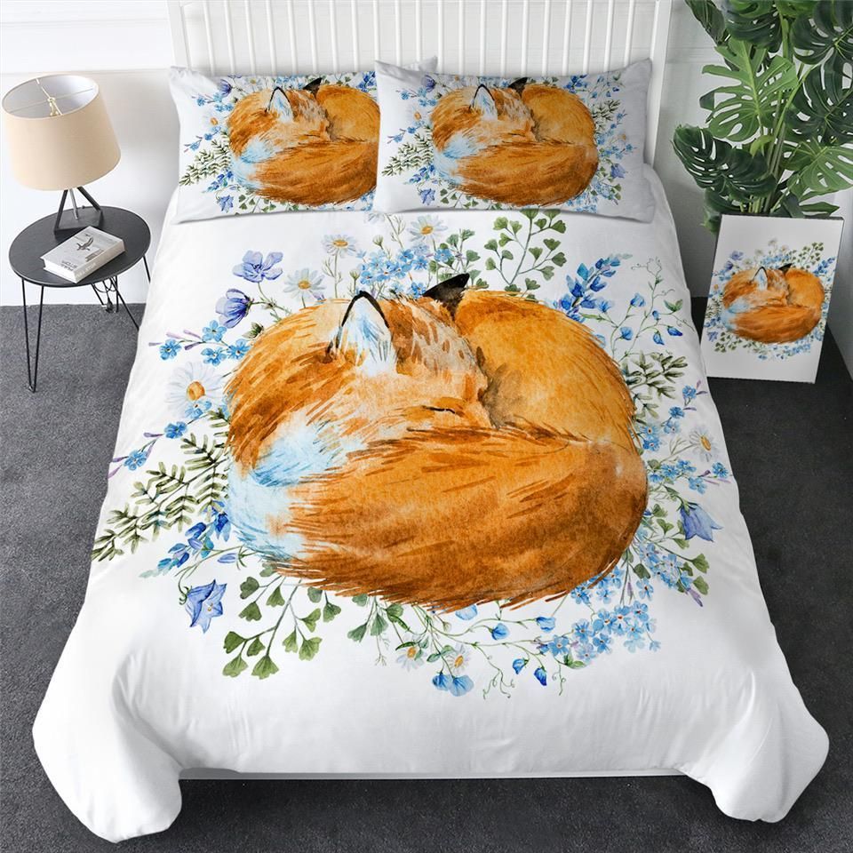 Sleeping Fox Cotton Bed Sheets Spread Comforter Duvet Cover Bedding Sets Sleeping Fox Cotton Bed Sheets Spread Comforter Duvet Cover Bedding Sets
