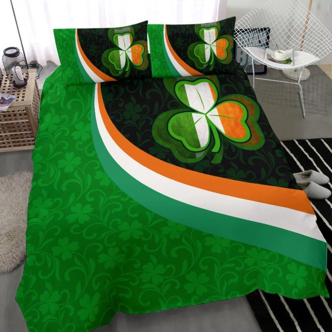 St Patrick Day Bedding Set Happy St Patricks Duvet Cover St Patricks Day Comforter Sets Irish Roots Celtic Pattern Bedding Set TDV63
