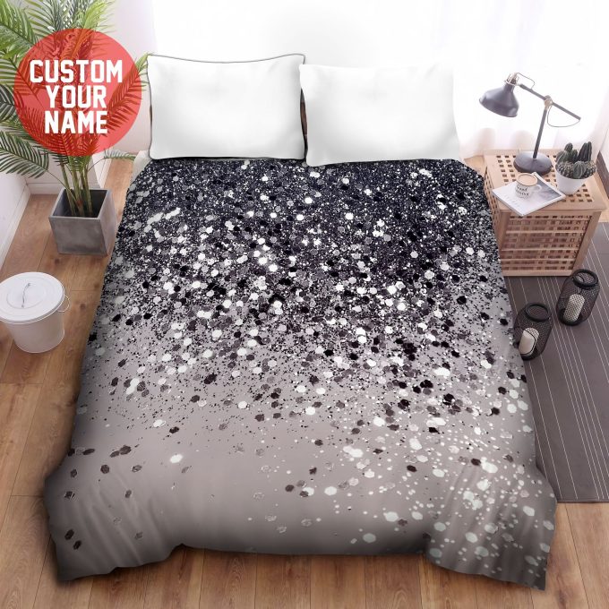 Sparkling Lavender Lady Glitter Duvet Cover Bedding Set