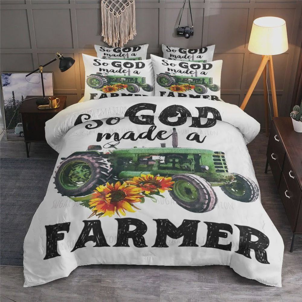 So God Made A Farmer Cotton Bed Sheets Spread Comforter Duvet Cover Bedding Sets So God Made A Farmer Cotton Bed Sheets Spread Comforter Duvet Cover Bedding Sets