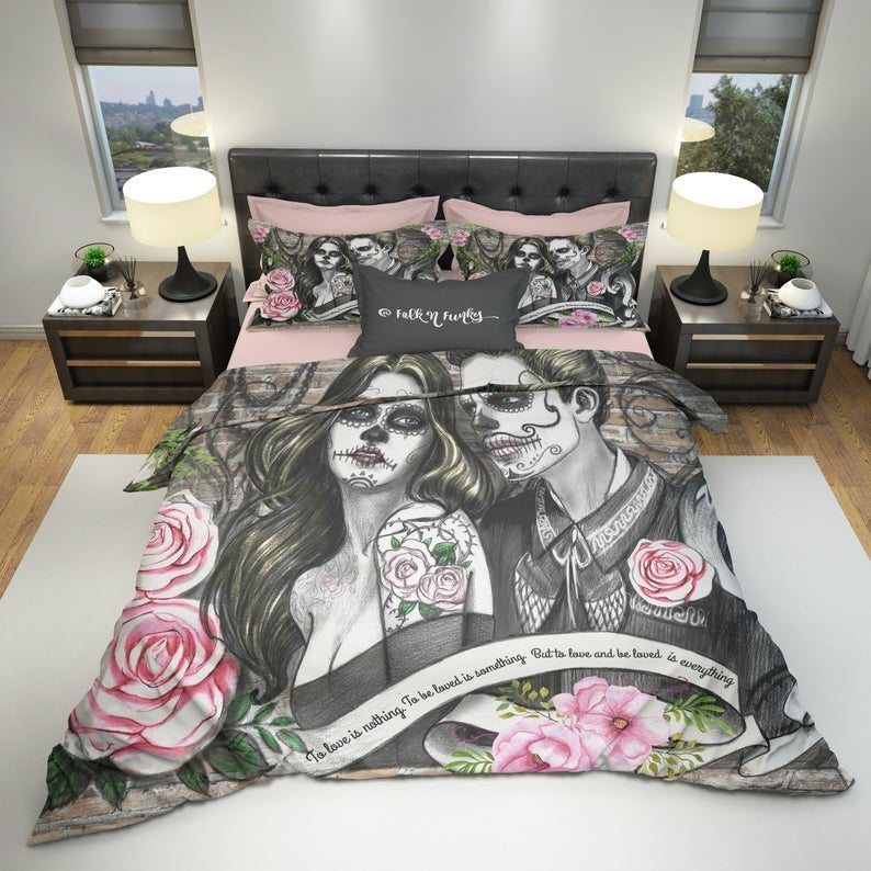 Sugar Skull Husband And Wife To Love And Be Loved Is Everything Cotton Bed Sheets Spread Comforter Duvet Cover Bedding Sets Sugar Skull Husband And Wife To Love And Be Loved Is Everything Cotton Bed Sheets Spread Comforter Duvet Cover Bedding Sets