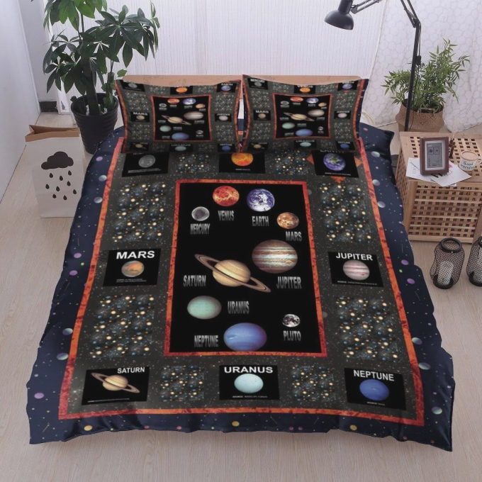 Solar System Universe Cotton Bed Sheets Spread Comforter Duvet Cover Bedding Sets