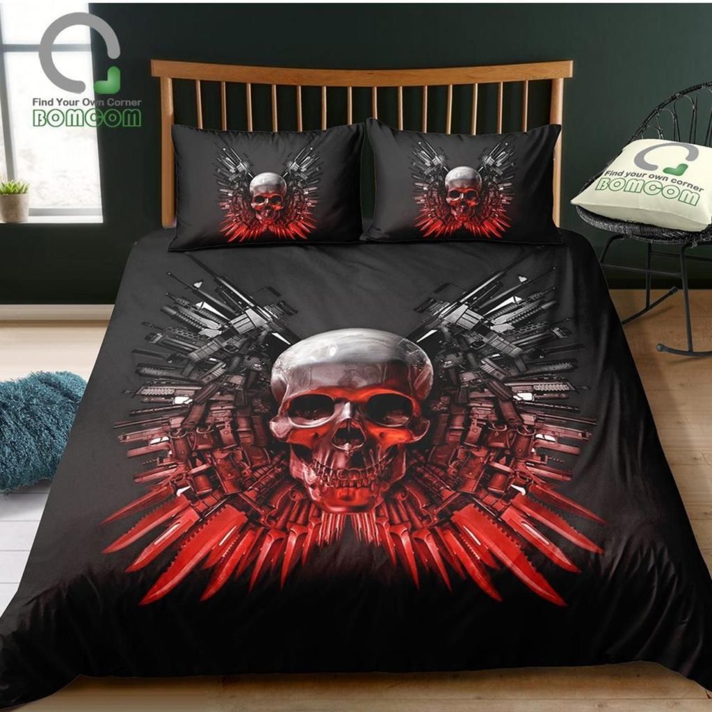 Skull Knives Bedding Set Duvet Cover Pillow Cases Skull Knives Bedding Set Duvet Cover Pillow Cases