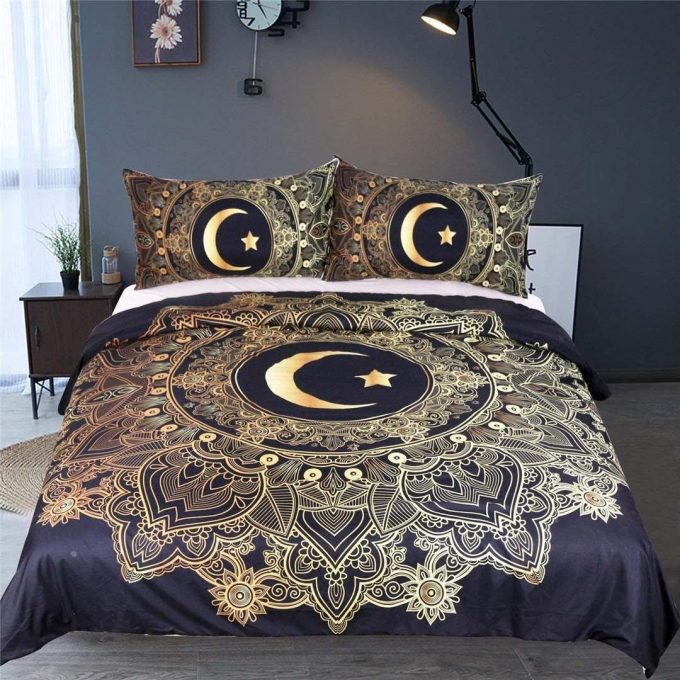Sun And Moon Mandala Cotton Bed Sheets Spread Comforter Duvet Cover Bedding Sets