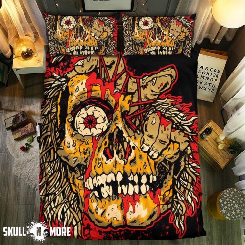 Skull Blooding Bedding Set Duvet Cover  Pillow Cases