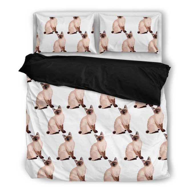 Siamese Cat Themed Cotton Bed Sheets Spread Comforter Duvet Cover Bedding Sets