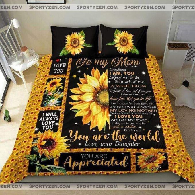 Sunflower Gift For Mom Duvet Cover Bedding Set