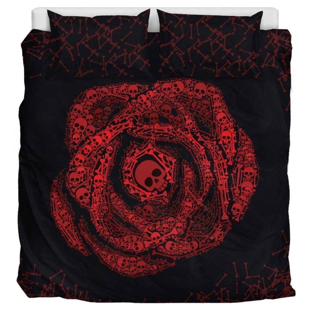 Skull Rose – Bedding Set Duvet Cover  Pillow Cases