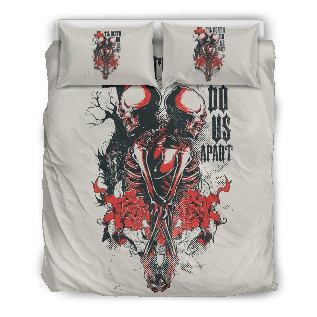 Skull Do Us Apart Cotton Bed Sheets Spread Comforter Duvet Cover Bedding Sets Skull Do Us Apart Cotton Bed Sheets Spread Comforter Duvet Cover Bedding Sets