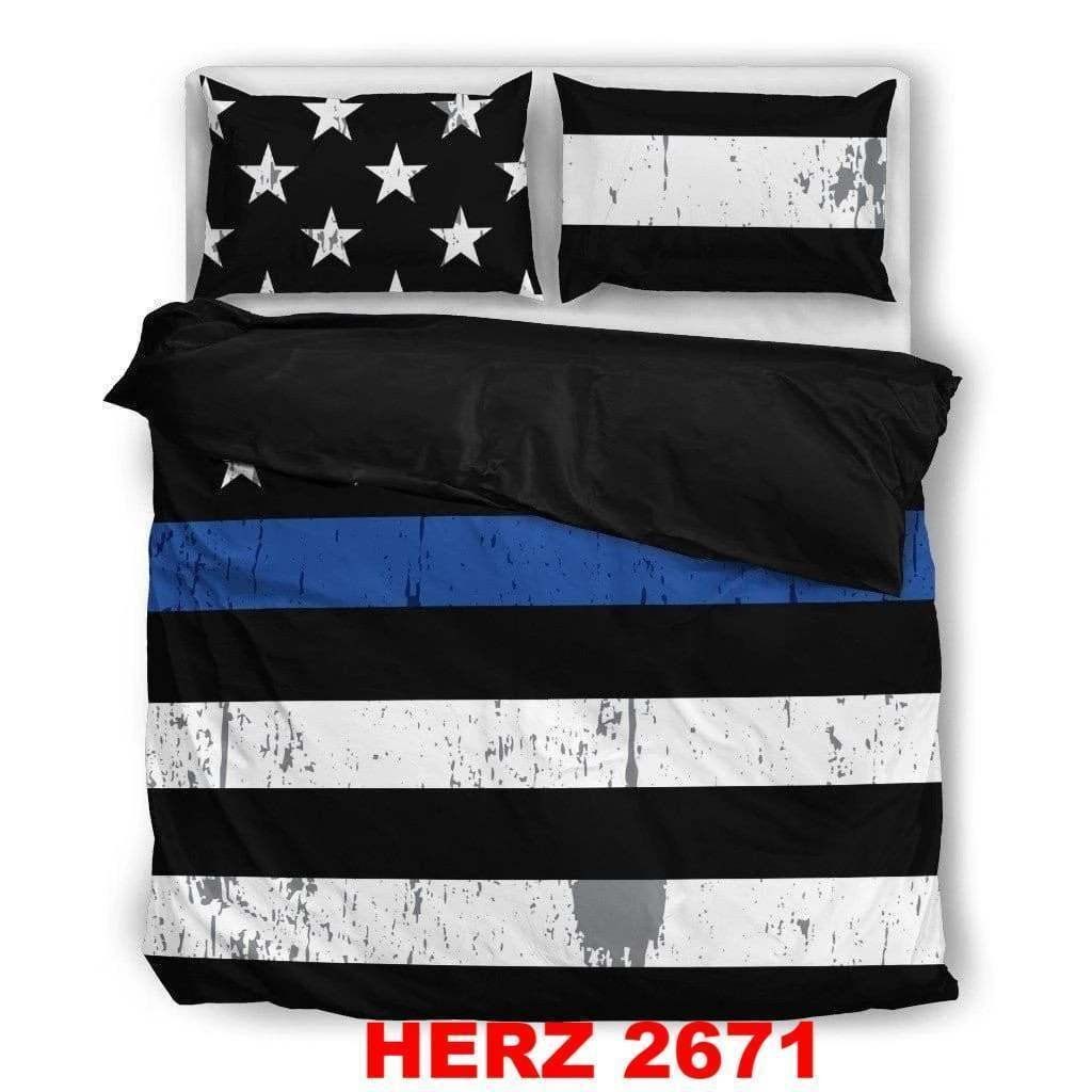 Thin Blue Line Clm260868 Duet Cover Bedding Sets