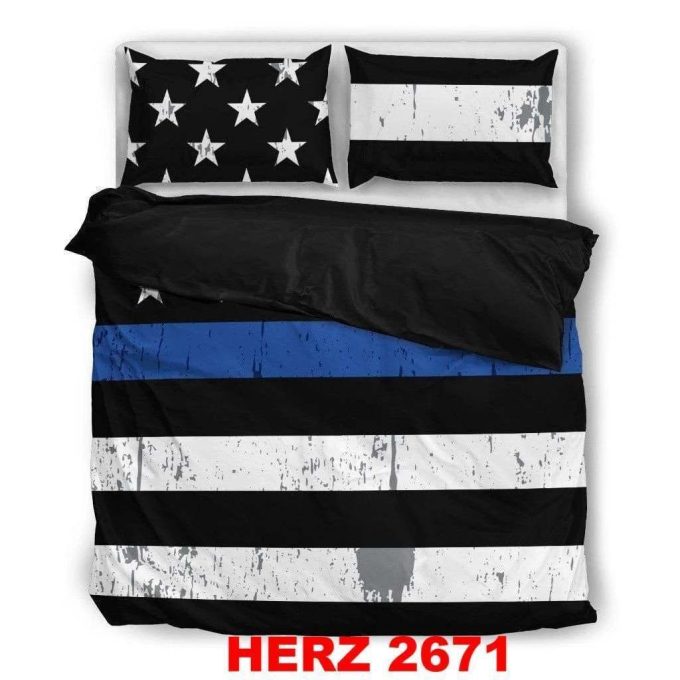 Thin Blue Line Clm260868 Duet Cover Bedding Sets