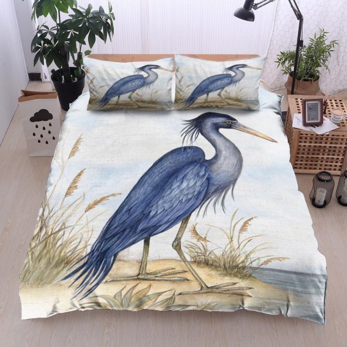 Stork Cotton Bed Sheets Spread Comforter Duvet Cover Bedding Sets