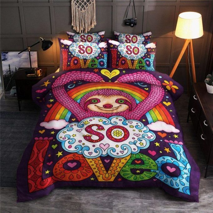 Sloth Lovers Cotton Bed Sheets Spread Comforter Duvet Cover Bedding Sets