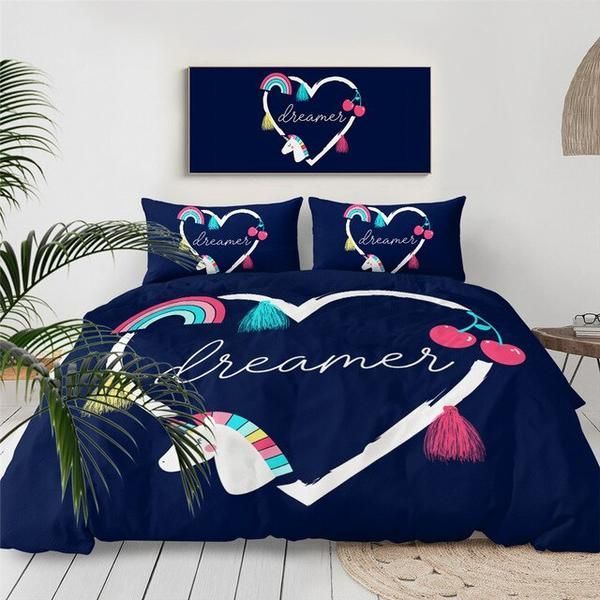 Unicorn Dreamer Cotton Bed Sheets Spread Comforter Duvet Cover Bedding Sets Unicorn Dreamer Cotton Bed Sheets Spread Comforter Duvet Cover Bedding Sets
