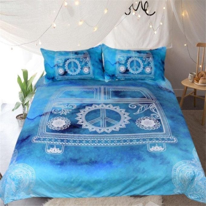 The Beach Bus Cotton Bed Sheets Spread Comforter Duvet Cover Bedding Sets