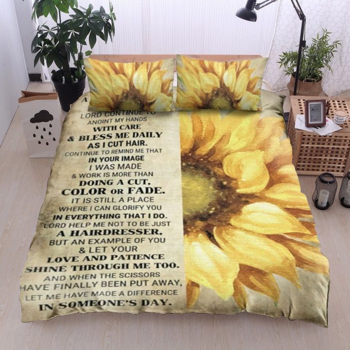 Sunflower Love And Patience Shine Through Me Too Cotton Bed Sheets Spread Comforter Duvet Cover Bedding Sets