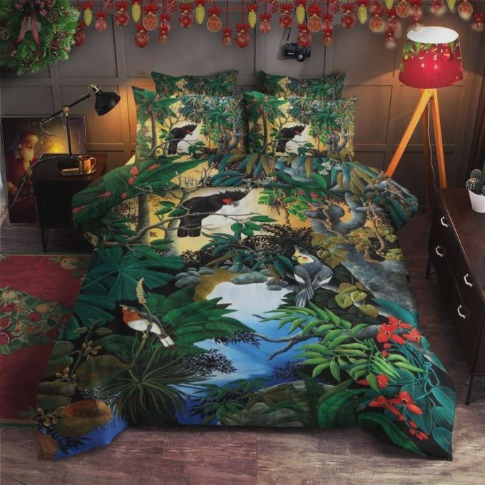 Tropical Jungle Cotton Bed Sheets Spread Comforter Duvet Cover Bedding Sets