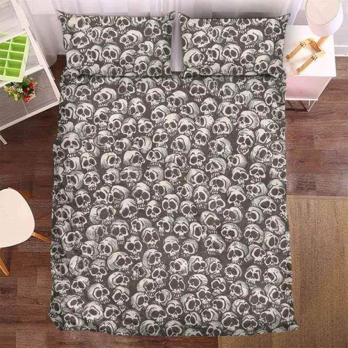 Skull Pattern Bedding Set Duvet Cover  Pillow Cases