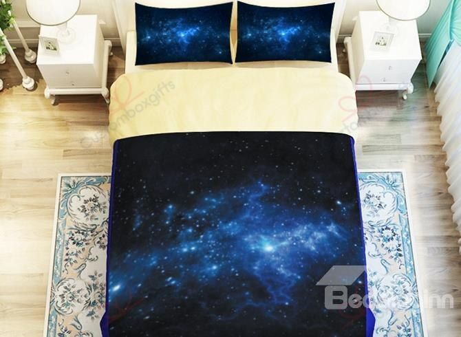 Shining Blue Galaxy Bedding Set Duvet Cover Pillow Cases Shining Blue Galaxy Bedding Set Duvet Cover Pillow Cases