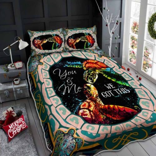 Turtle You And Me We Got This Cotton Bed Sheets Spread Comforter Duvet Cover Bedding Sets