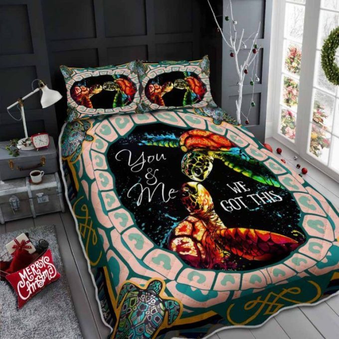 Turtle You And Me We Got This Cotton Bed Sheets Spread Comforter Duvet Cover Bedding Sets