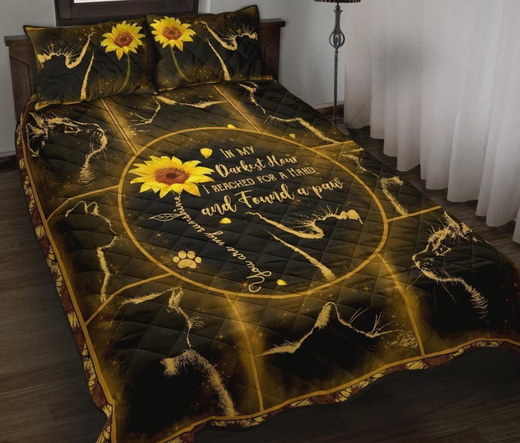 Sunflower Cat In My Darkest Hour I Reached For A Hand And Found A Paw Cotton Bed Sheets Spread Comforter Duvet Cover Bedding Sets Sunflower Cat In My Darkest Hour I Reached For A Hand And Found A Paw Cotton Bed Sheets Spread Comforter Duvet Cover Bedding Sets