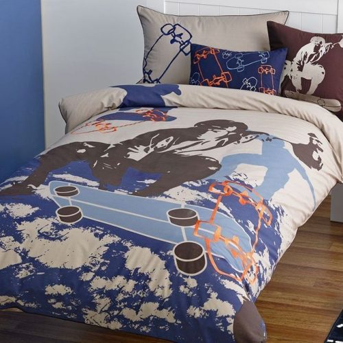 Snowboarding Cotton Bed Sheets Spread Comforter Duvet Cover Bedding Sets