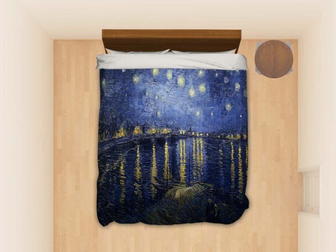 Starry Night Over The Rhone Vincent Van Gogh Custom Bedding Set Duvet Cover Amp Pillowcases