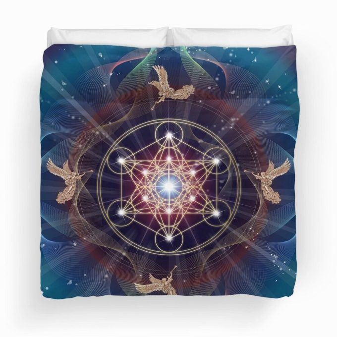 Metatron’s Cube Merkabah Peace And Balance Duvet Cover Bedding Set