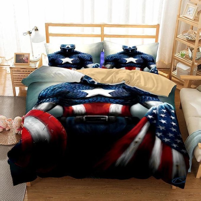 3d Art Avengers 3 Captain America Patterns Tevensteve’ Rogerss 3d Customize Bedding Set Duvet Cover  Pillow Cases