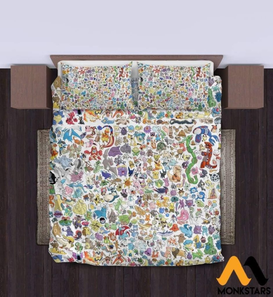 Bedding Set Pokemon Duvet Cover  Pillow Cases