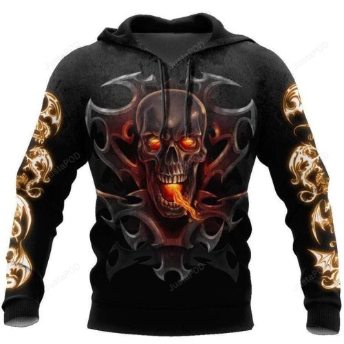 Skull Dragon Tattoo 3D All Print Hoodie, Zip- Up Hoodie