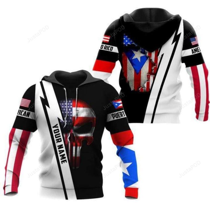 Personalized Puerto Rico 3d All Print Hoodie, Zip- Up Hoodie