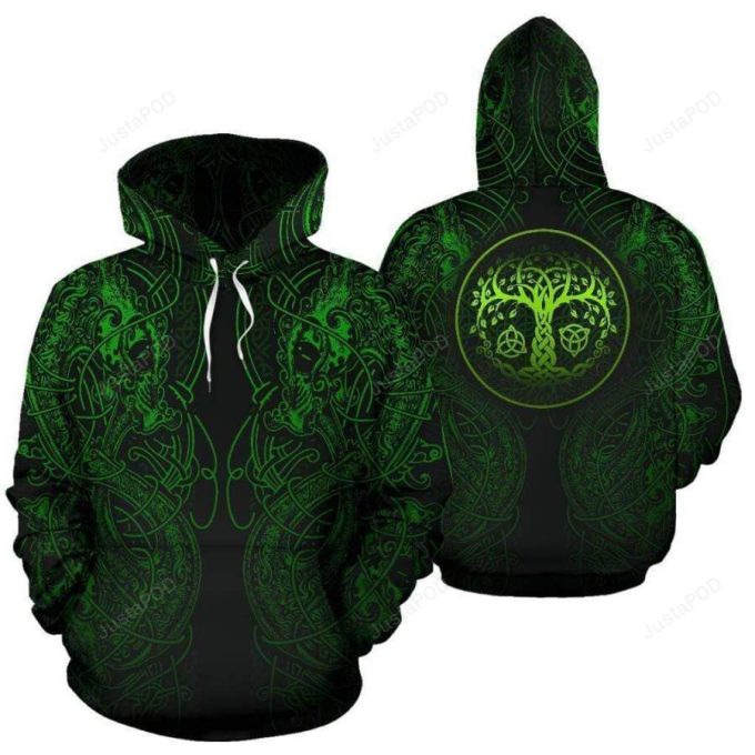 St Patrick’s Day Shamrock Dragon Tattoo 3D All Print Hoodie, Zip- Up Hoodie